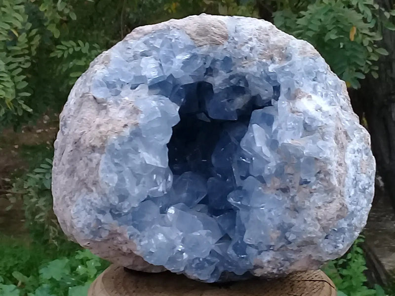 Load image into Gallery viewer, Célestine du Madagascar en Géode Grade A ++++ Célestine de Madagascar géode
