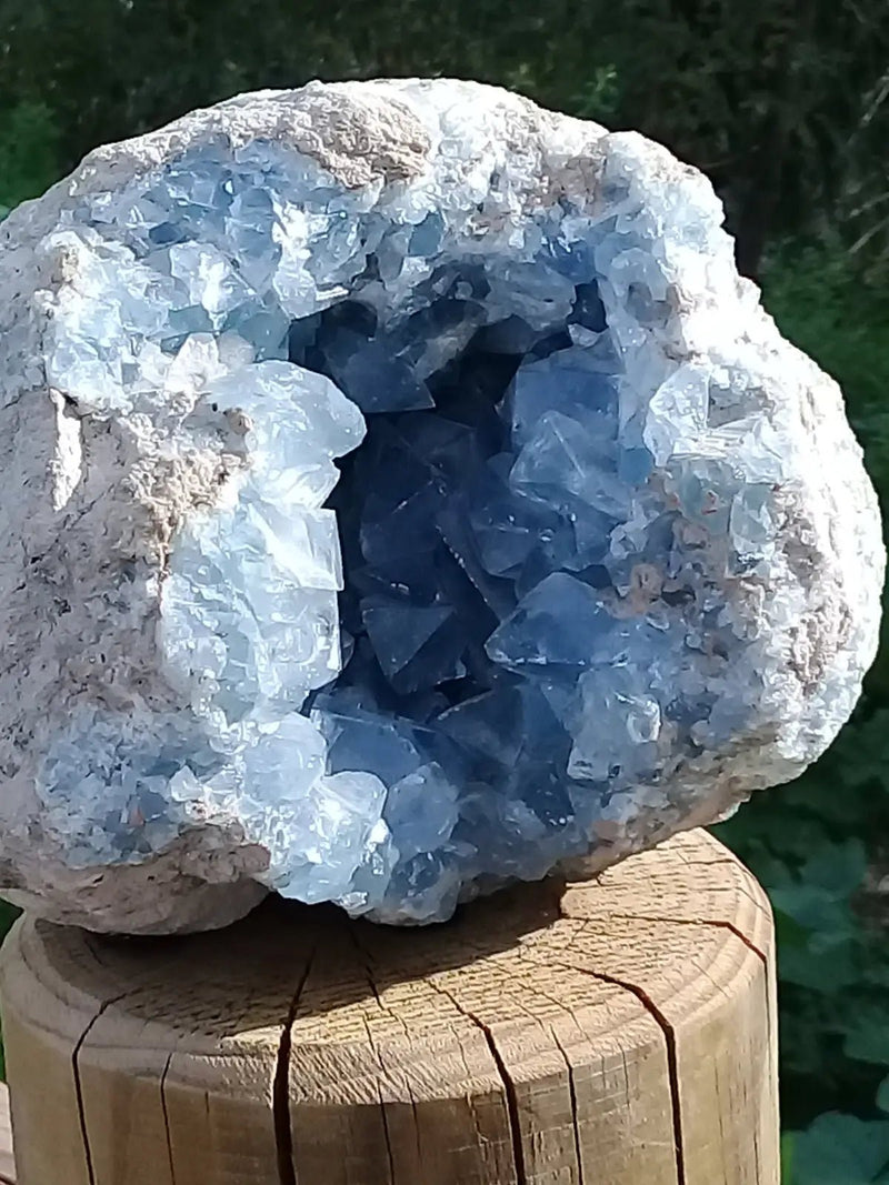 Load image into Gallery viewer, Célestine du Madagascar en Géode Grade A ++++ Célestine de Madagascar géode
