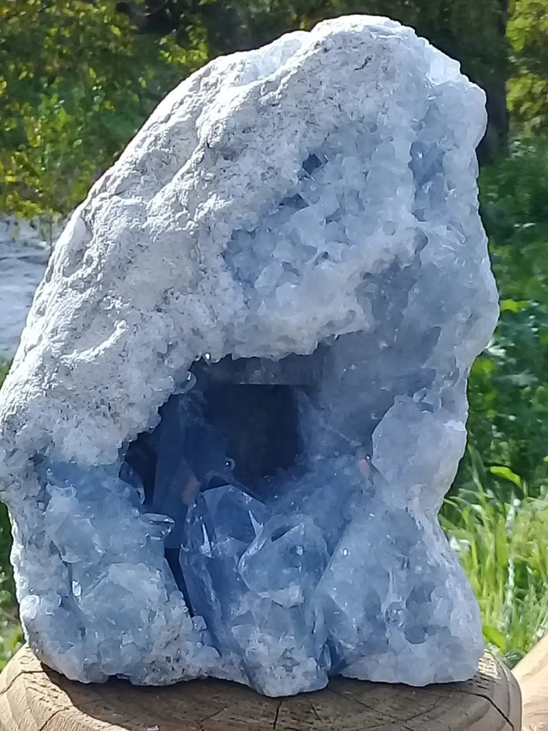 Load image into Gallery viewer, Célestine du Mexique en Géode Grade A ++++ Célestine du Mexique géode
