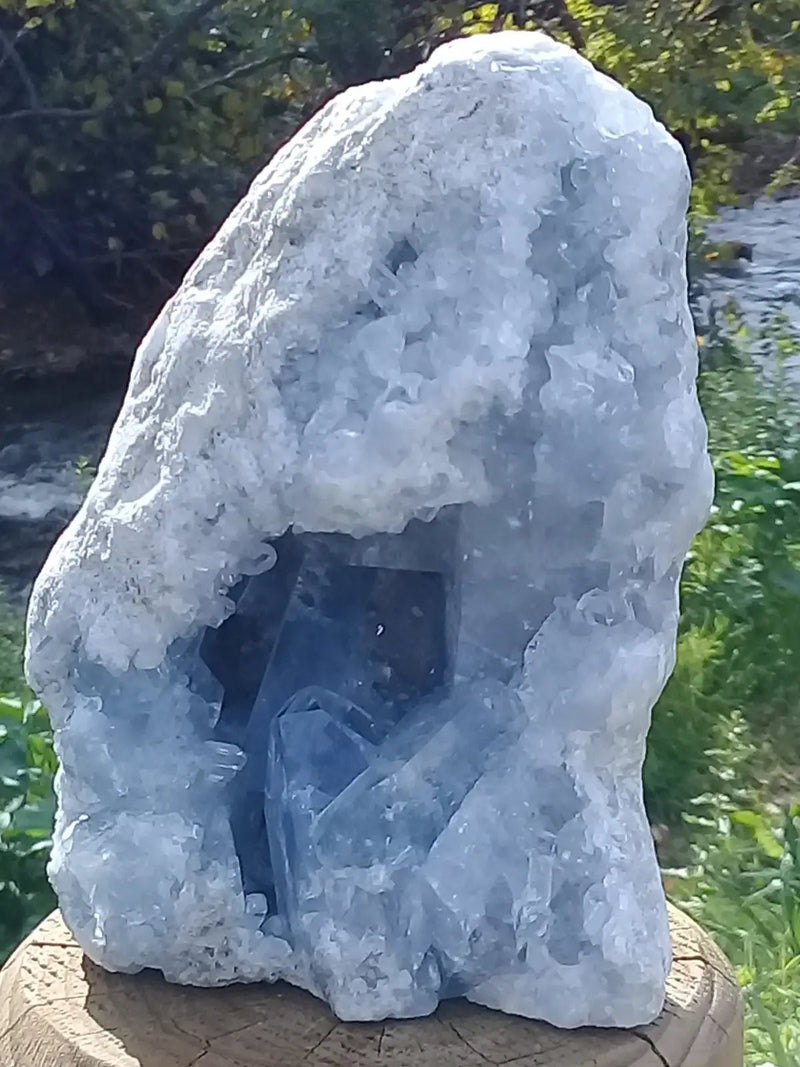 Load image into Gallery viewer, Célestine du Mexique en Géode Grade A ++++ Célestine du Mexique géode
