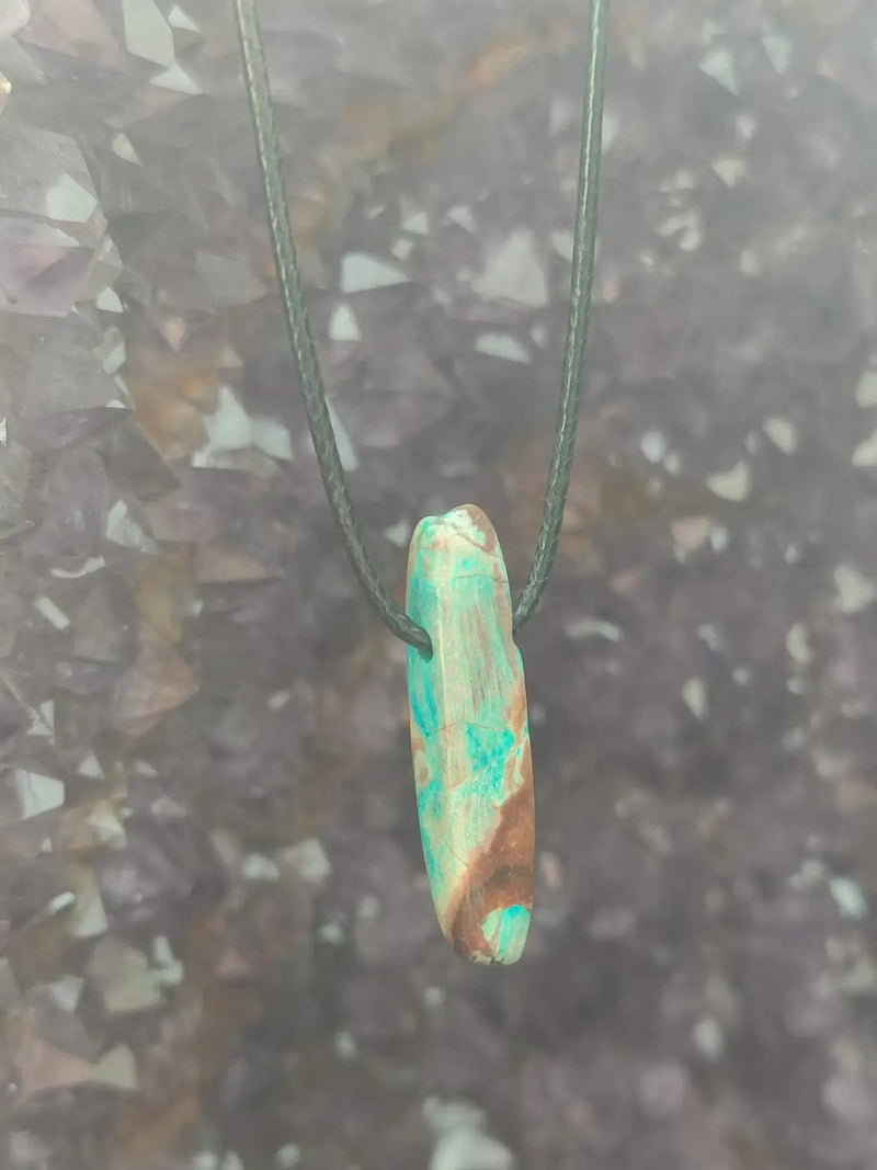 Load image into Gallery viewer, Chrysocolle-Malachite Authentique de RDC - Pendentif - Grade Prémium Chrysocolle-Malachite pendentif
