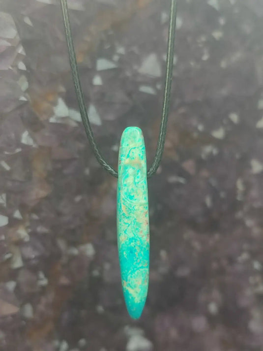 Chrysocolle-Malachite Authentique de RDC - Pendentif - Grade Prémium Chrysocolle-Malachite pendentif