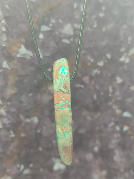 Chrysocolle-Malachite Authentique de RDC - Pendentif - Grade Prémium Chrysocolle-Malachite pendentif