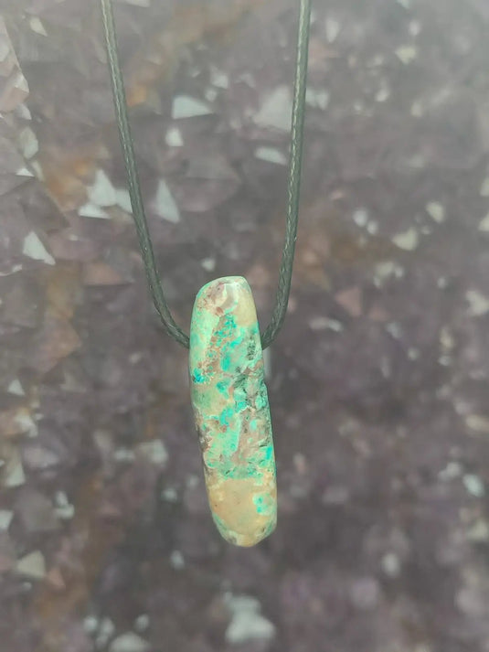 Chrysocolle-Malachite Authentique de RDC - Pendentif - Grade Prémium Chrysocolle-Malachite pendentif