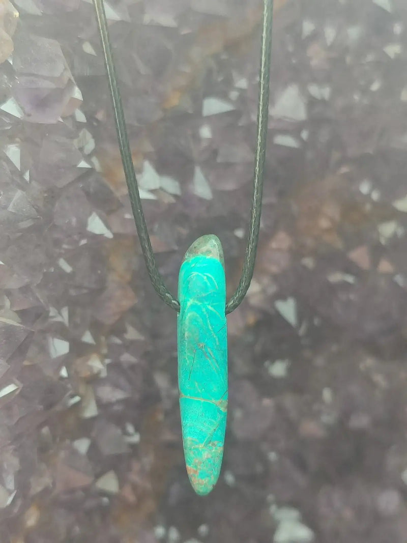 Load image into Gallery viewer, Chrysocolle-Malachite Authentique de RDC - Pendentif - Grade Prémium Chrysocolle-Malachite pendentif
