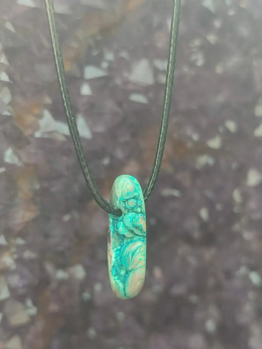 Chrysocolle-Malachite Authentique de RDC - Pendentif - Grade Prémium Chrysocolle-Malachite pendentif
