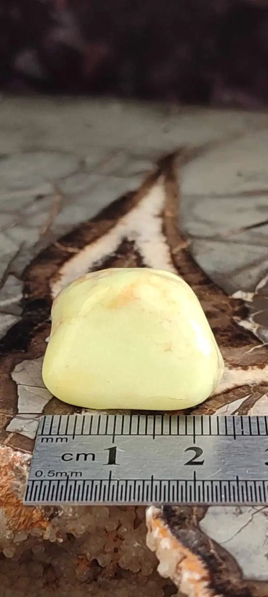 Chrysoprase citron d’australie pierre roulée grade A++++