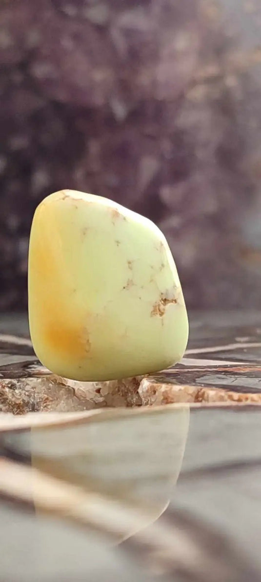 Chrysoprase citron d’Australie pierre roulée Grade A++++ Chrysoprase citron pierre roulée