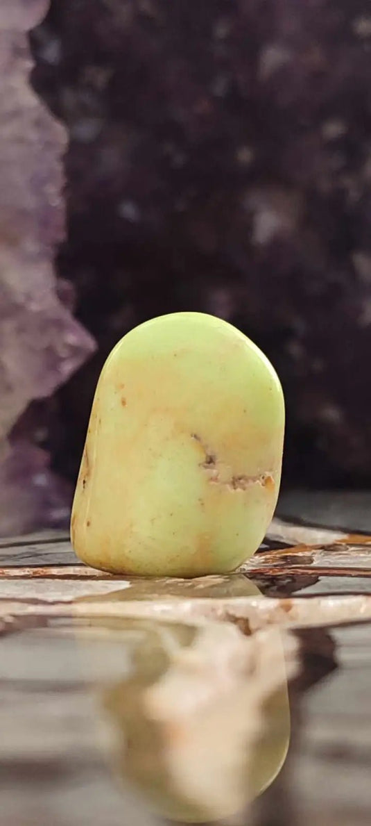 Chrysoprase citron d’Australie pierre roulée Grade A++++ Chrysoprase citron pierre roulée