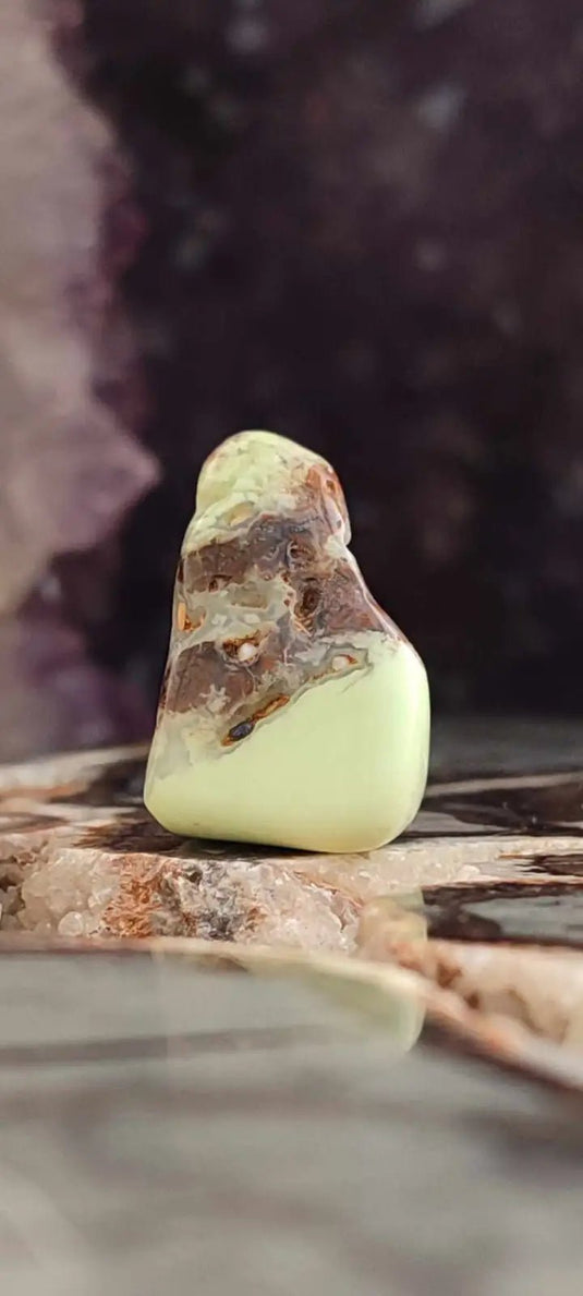 Chrysoprase citron d’Australie pierre roulée Grade A++++ Chrysoprase citron pierre roulée