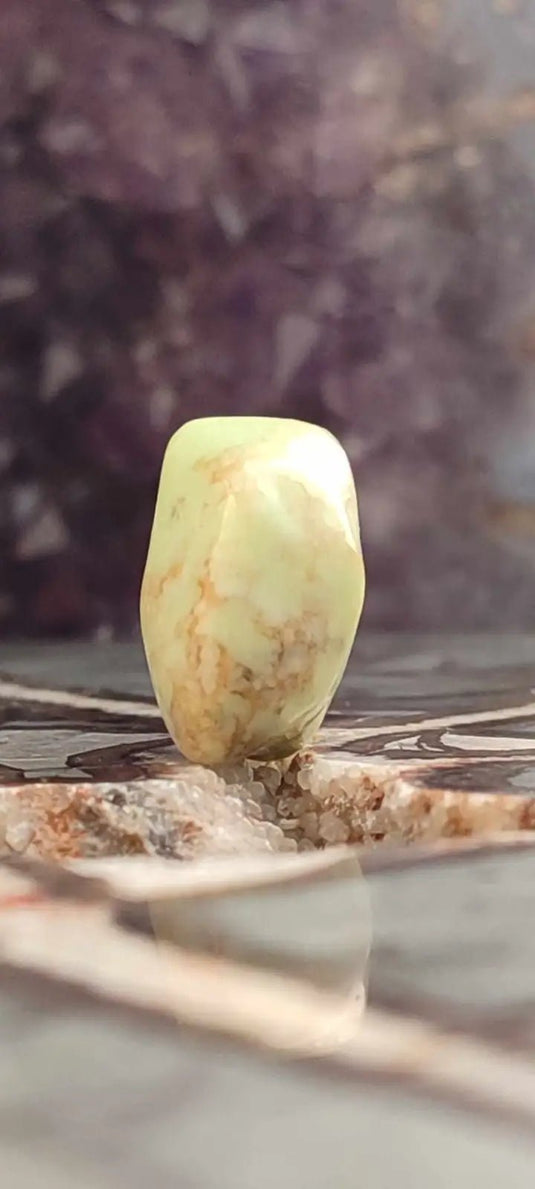 Chrysoprase citron d’australie pierre roulée grade A++++