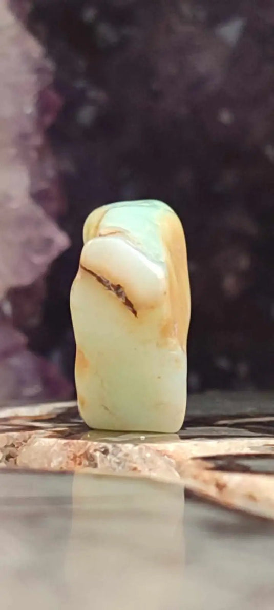 Chrysoprase du Kazakhstan pierre roulée Grade A++++ Chrysoprase pierre roulée