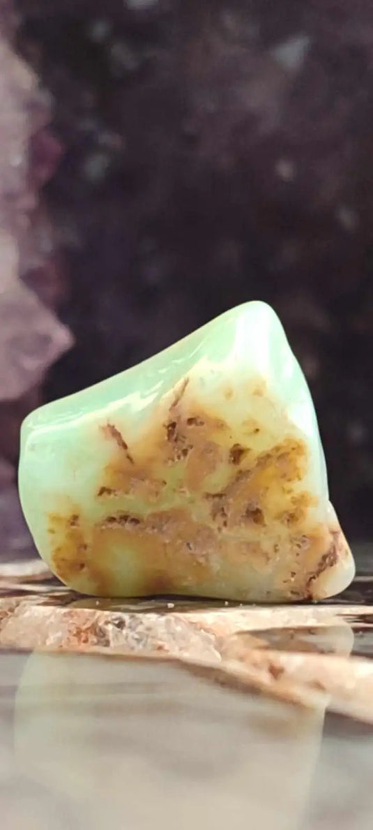 Chrysoprase du Kazakhstan pierre roulée Grade A++++ Chrysoprase pierre roulée