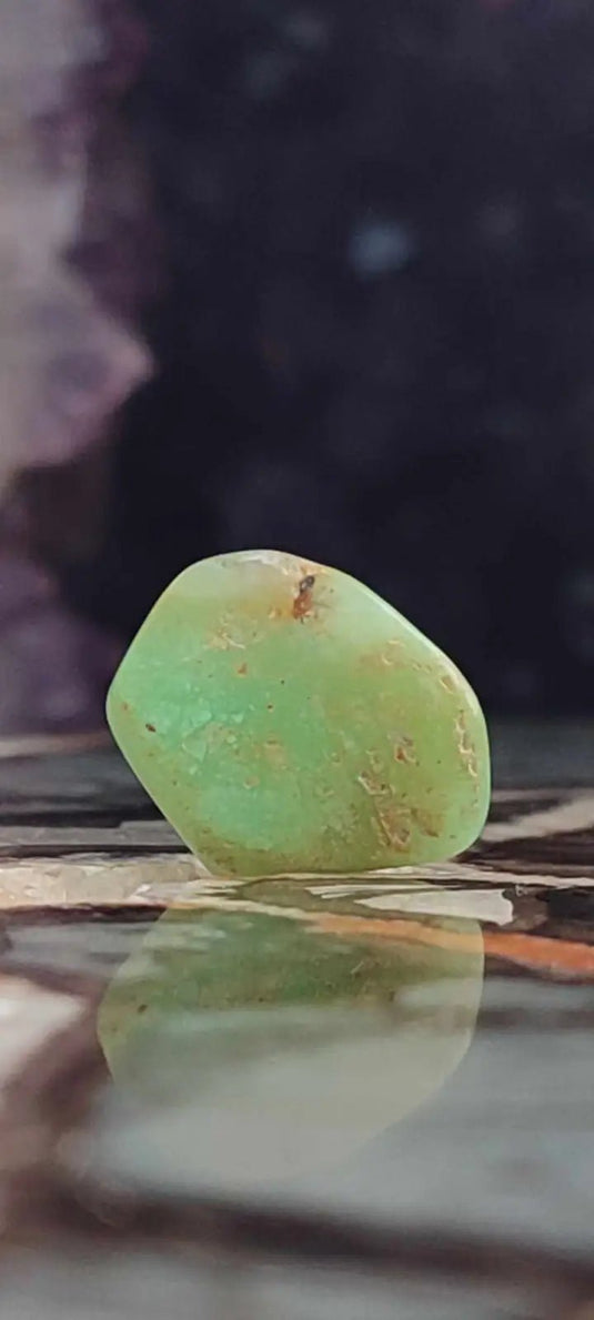 Chrysoprase du Kazakhstan pierre roulée Grade A++++ Chrysoprase pierre roulée