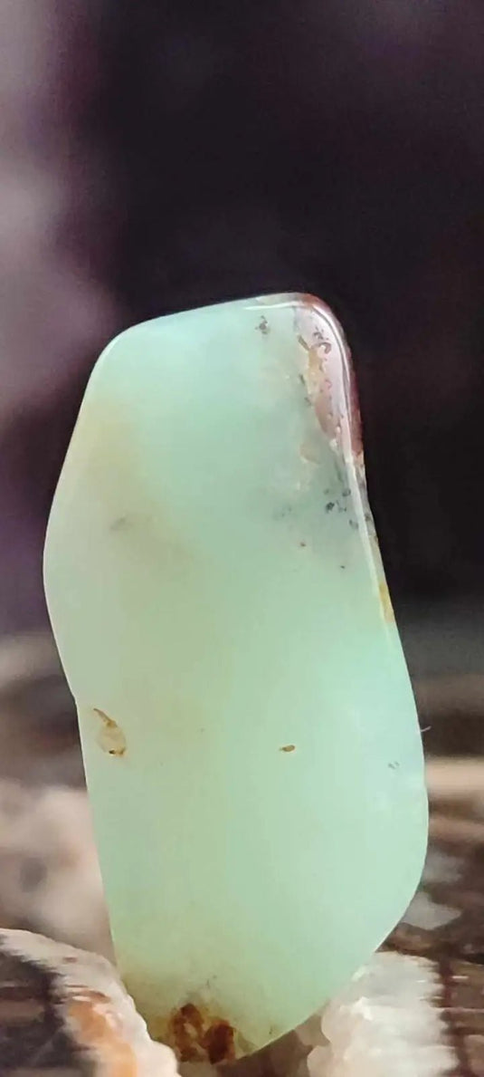 Chrysoprase du Kazakhstan pierre roulée Grade ’Extra’ Chrysoprase pierre roulée