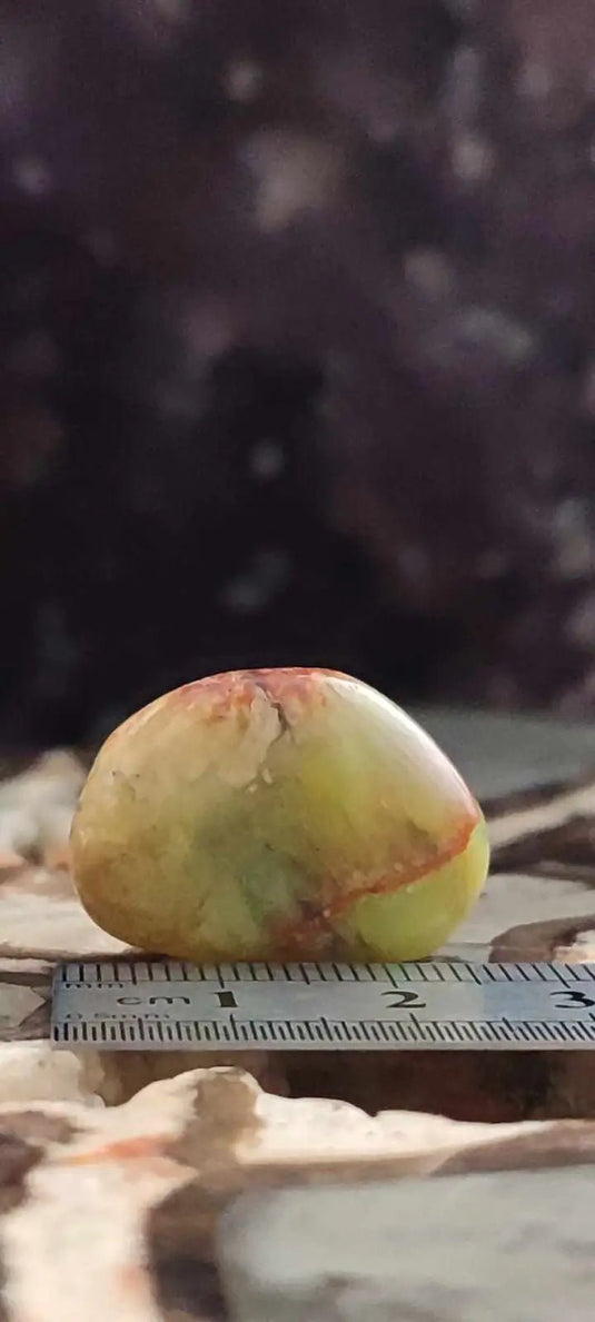 Chrysoprase du Kazakhstan pierre roulée Grade ’Extra’ Chrysoprase pierre roulée