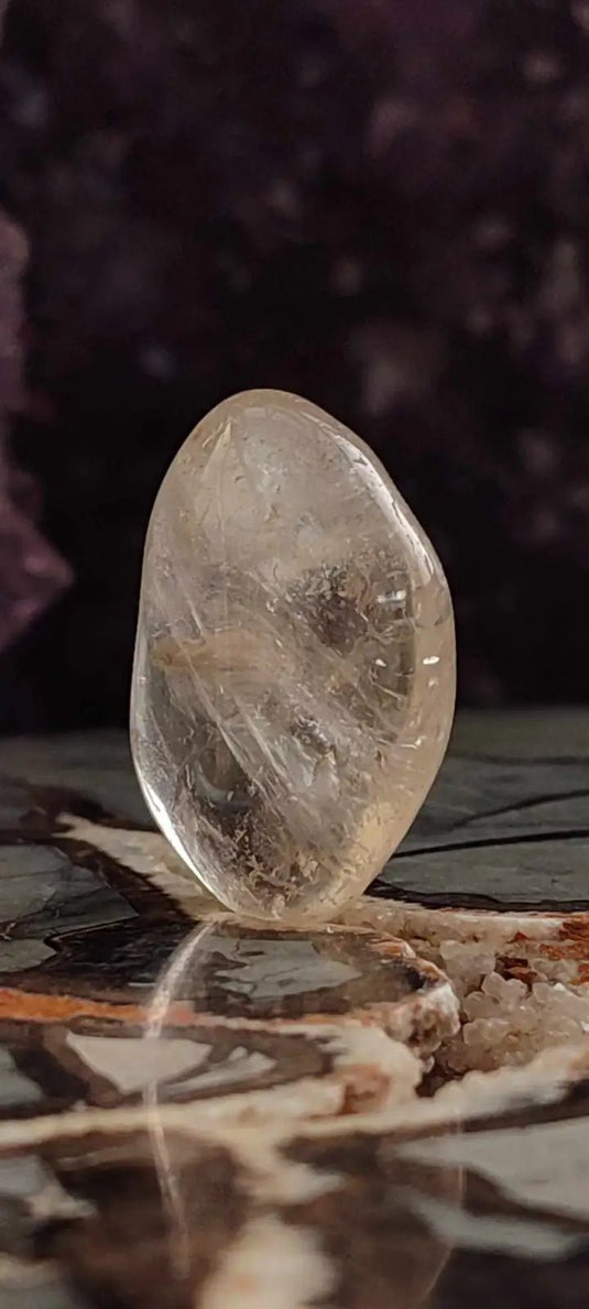 Citrine claire naturelle et véritable du Brésil pierre roulée Grade A++++ Citrine pierre roulée