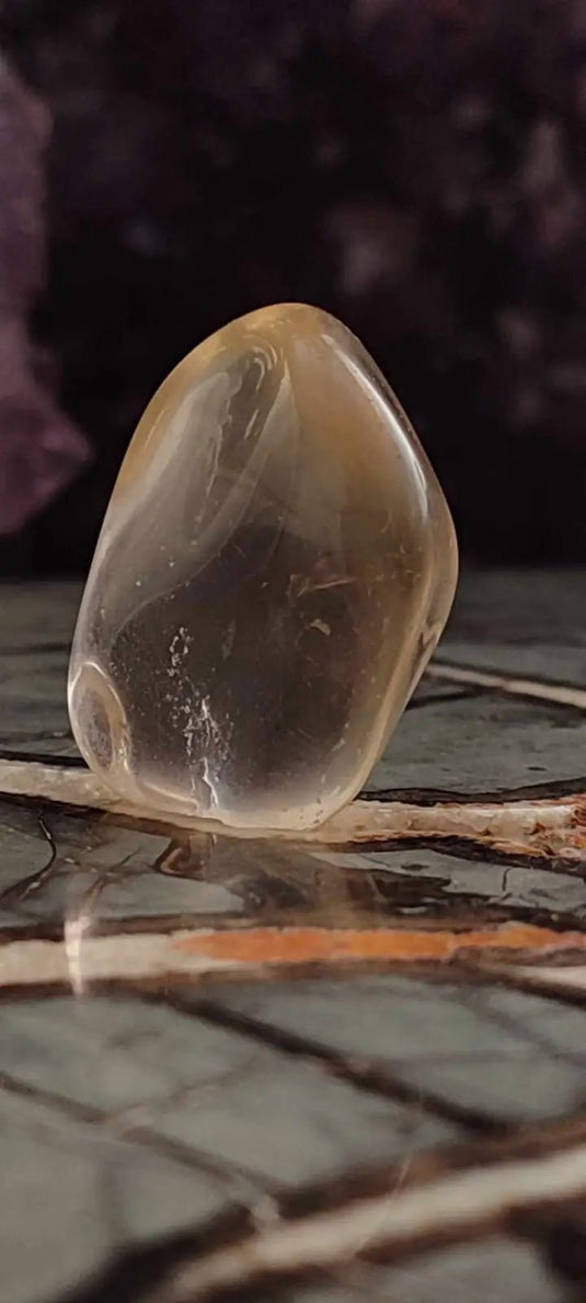 Citrine claire naturelle et véritable du Brésil pierre roulée Grade A++++ Citrine pierre roulée