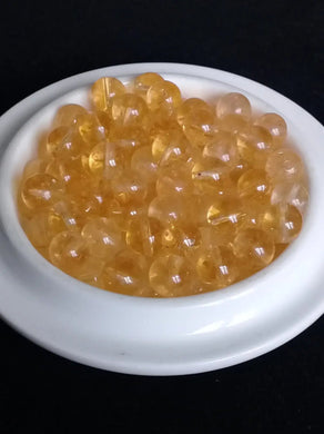 Citrine naturelle du Brésil perle Grade A++++ Prix perle à l’unité Diamètre 8mm Citrine naturelle perle 8mm