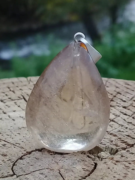 Citrine naturelle et véritable du Brésil pendentif Grade A++++ (fourni avec cordon) Citrine naturelle pendentif