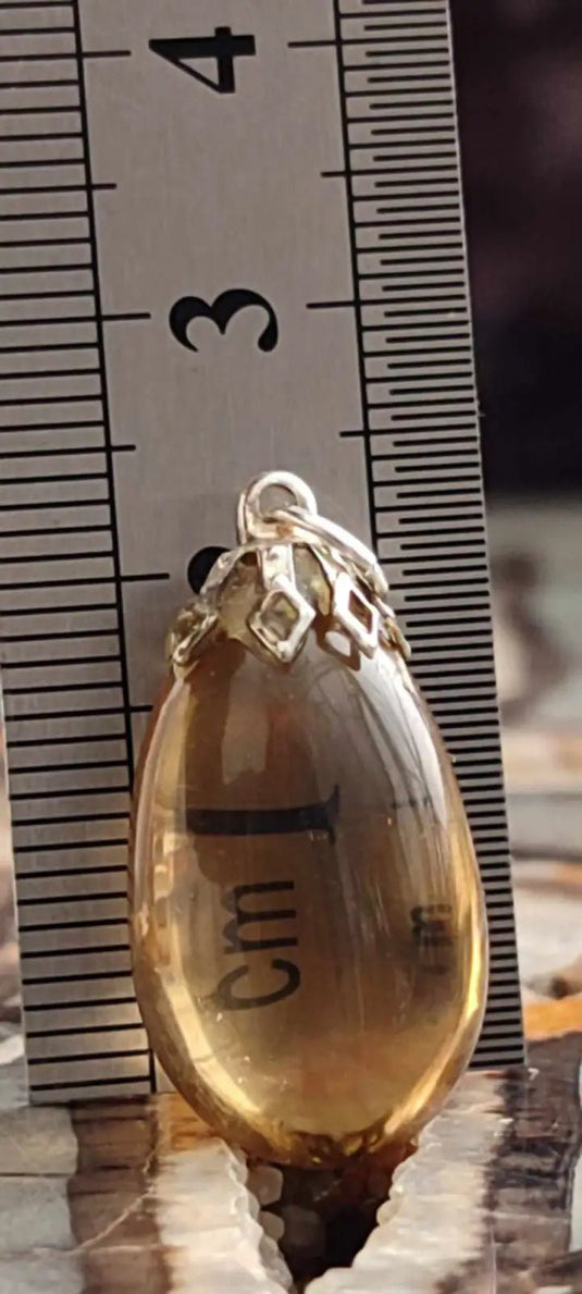 Citrine naturelle et véritable du Brésil pendentif Grade A++++ (fourni avec cordon) Citrine naturelle pendentif