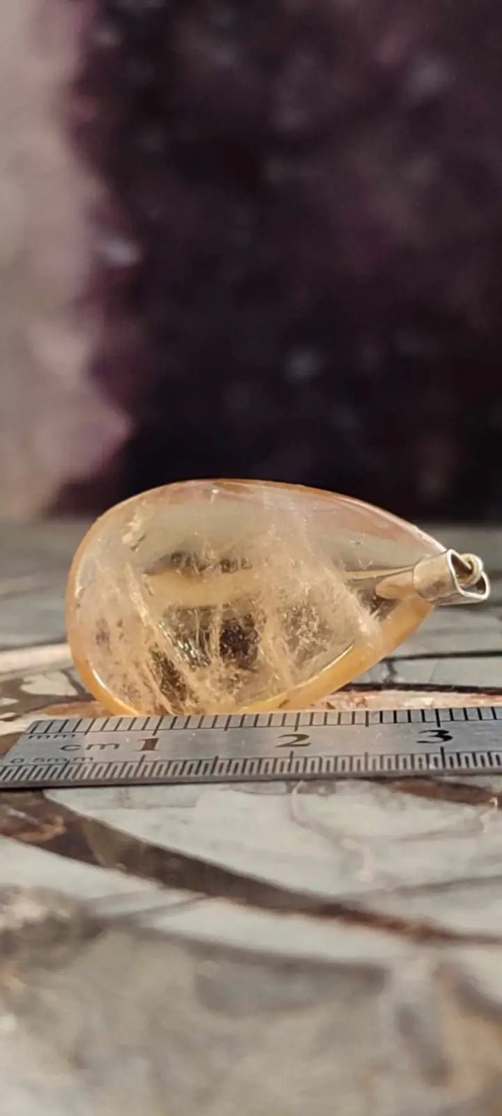 Load image into Gallery viewer, Citrine naturelle et véritable du Brésil pendentif Grade A++++ (fourni avec cordon) Citrine naturelle pendentif
