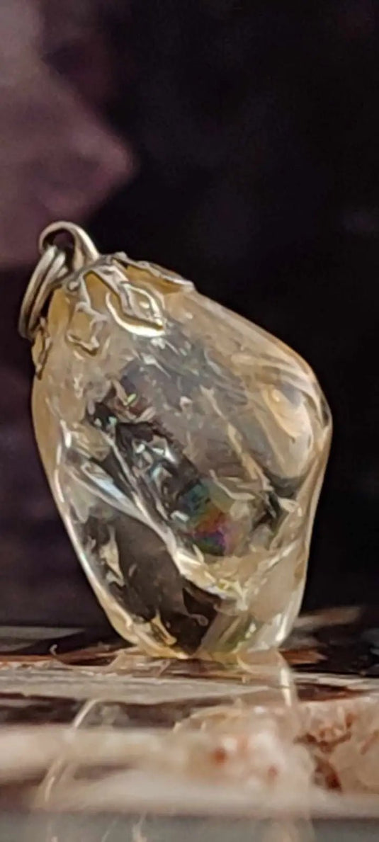 Citrine naturelle et véritable du Brésil pendentif Grade A++++ (fourni avec cordon) Citrine naturelle pendentif