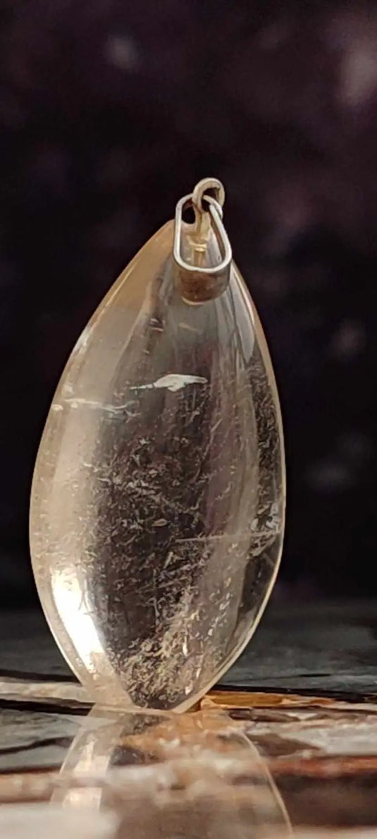 Citrine naturelle et véritable du Brésil pendentif Grade A++++ (fourni avec cordon) Citrine naturelle pendentif