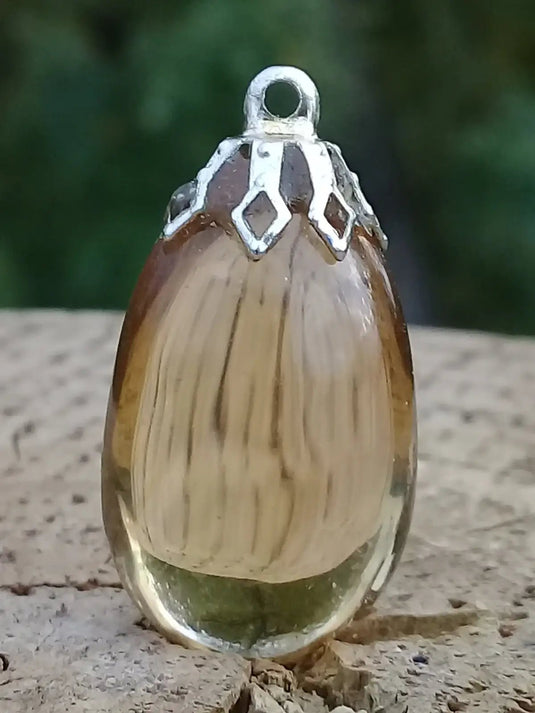 Citrine naturelle et véritable du Brésil pendentif Grade A++++ (fourni avec cordon) Citrine naturelle pendentif