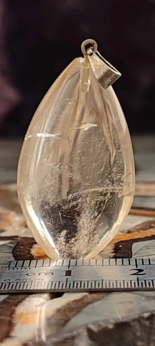 Citrine naturelle et véritable du Brésil pendentif Grade A++++ (fourni avec cordon) Citrine naturelle pendentif