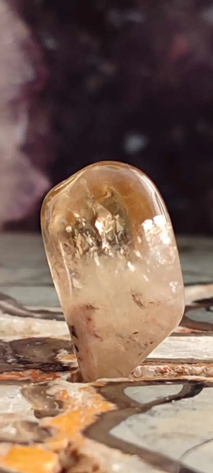 Load image into Gallery viewer, Citrine naturelle et véritable du Brésil pierre roulée Grade A++++ Citrine pierre roulée
