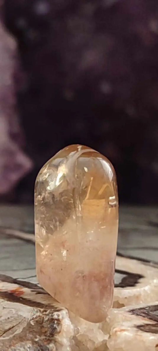 Citrine naturelle et véritable du Brésil pierre roulée Grade A++++ Citrine pierre roulée