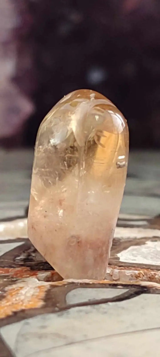 Citrine naturelle et véritable du Brésil pierre roulée Grade A++++ Citrine pierre roulée