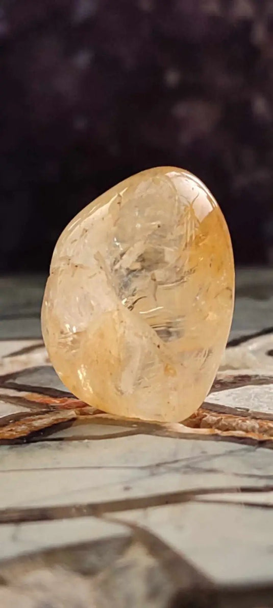 Citrine naturelle et véritable du Brésil pierre roulée Grade A++++ Citrine pierre roulée