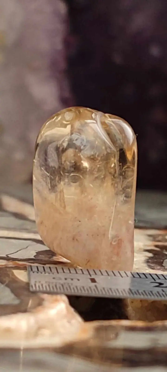 Citrine naturelle et véritable du Brésil pierre roulée Grade A++++ Citrine pierre roulée