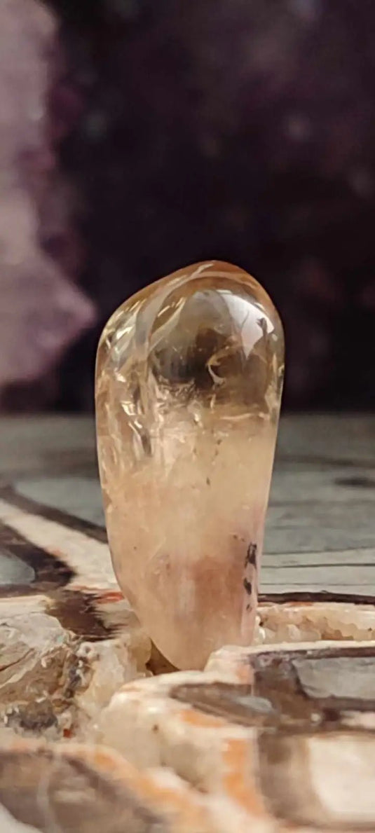 Citrine naturelle et véritable du Brésil pierre roulée Grade A++++ Citrine pierre roulée