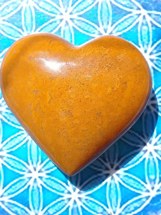 Cœur en Jaspe jaune Grade A +++ Cœur en jaspe jaune