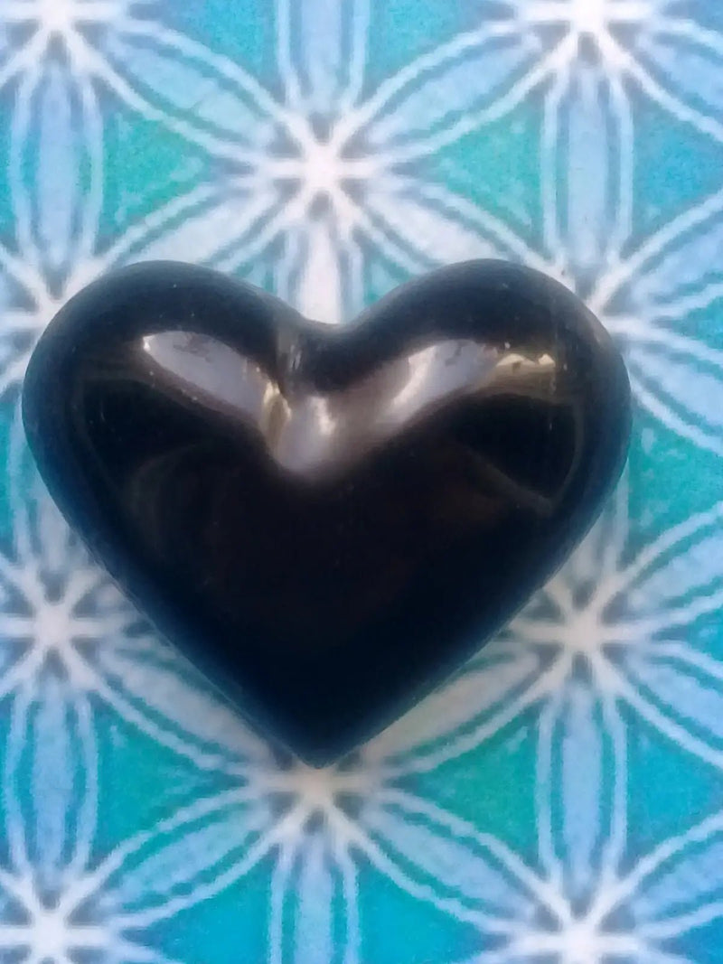 Load image into Gallery viewer, Cœur Obsidienne noire Grade A ++++ Cœur en Obsidienne noire
