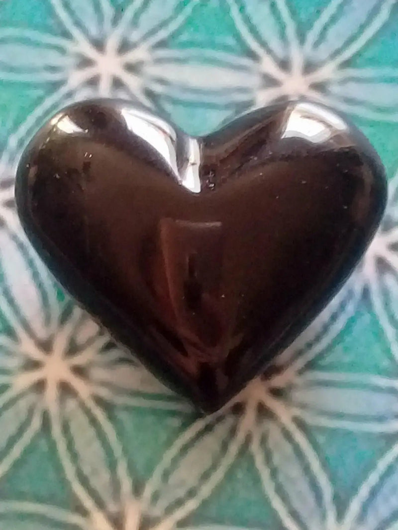 Load image into Gallery viewer, Cœur Obsidienne noire Grade A ++++ Cœur en Obsidienne noire
