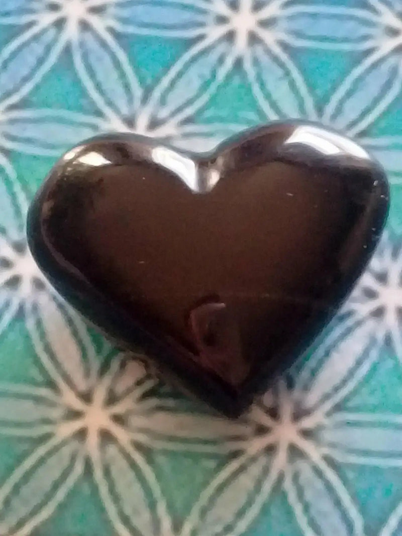 Load image into Gallery viewer, Cœur Obsidienne noire Grade A ++++ Cœur en Obsidienne noire
