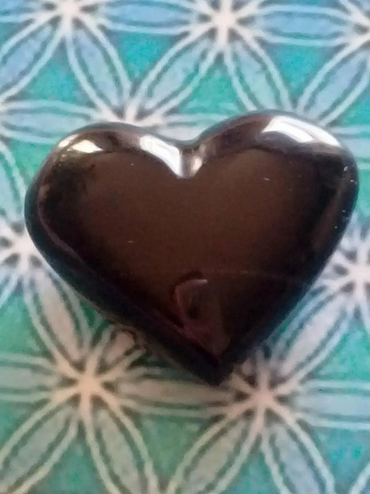 Cœur Obsidienne noire Grade A ++++ Cœur en Obsidienne noire