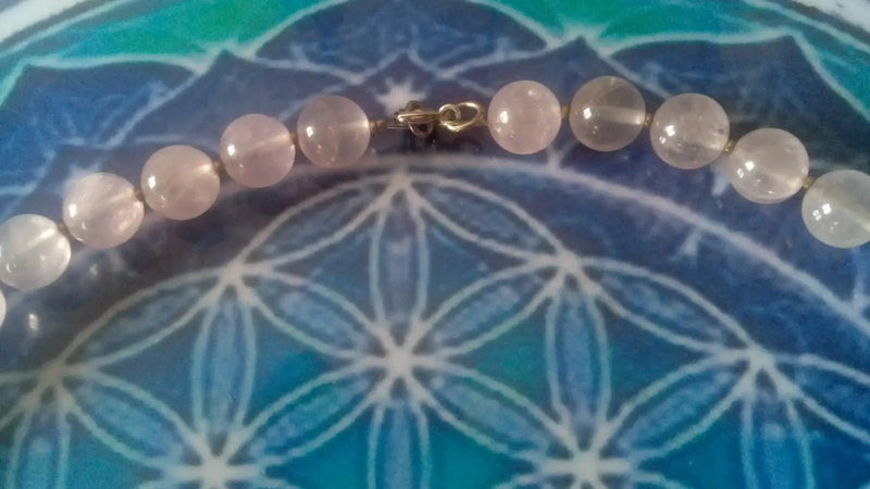 Load image into Gallery viewer, Collier en Quartz rose Grade A ++++ Collier en Quartz rose
