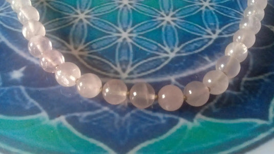 Collier en Quartz rose Grade A ++++ Collier en Quartz rose