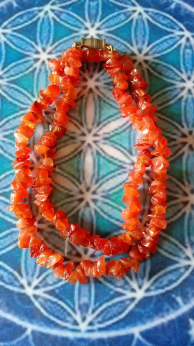 Cornaline collier en chip’s Grade A +++ Cornaline collier