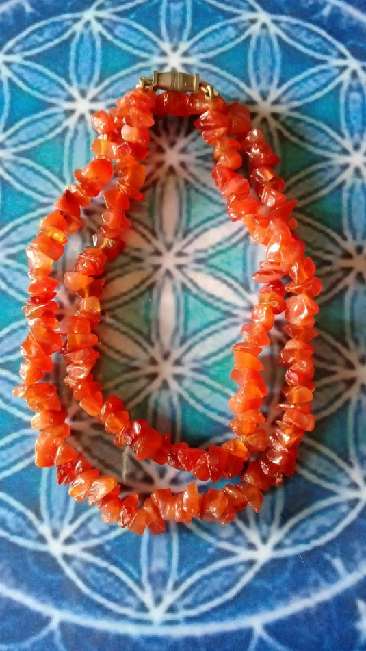 Cornaline collier en chip’s Grade A +++ Cornaline collier