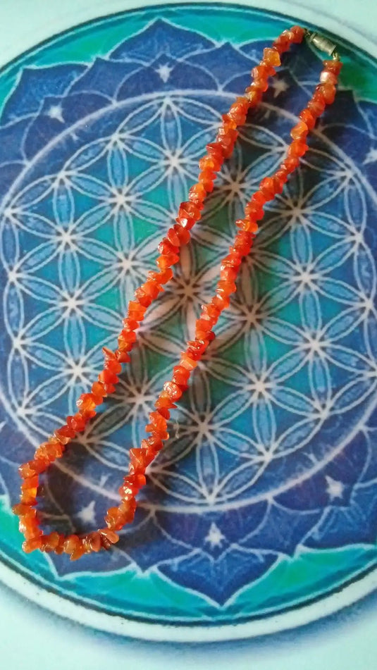 Cornaline collier en chip’s Grade A +++ Cornaline collier