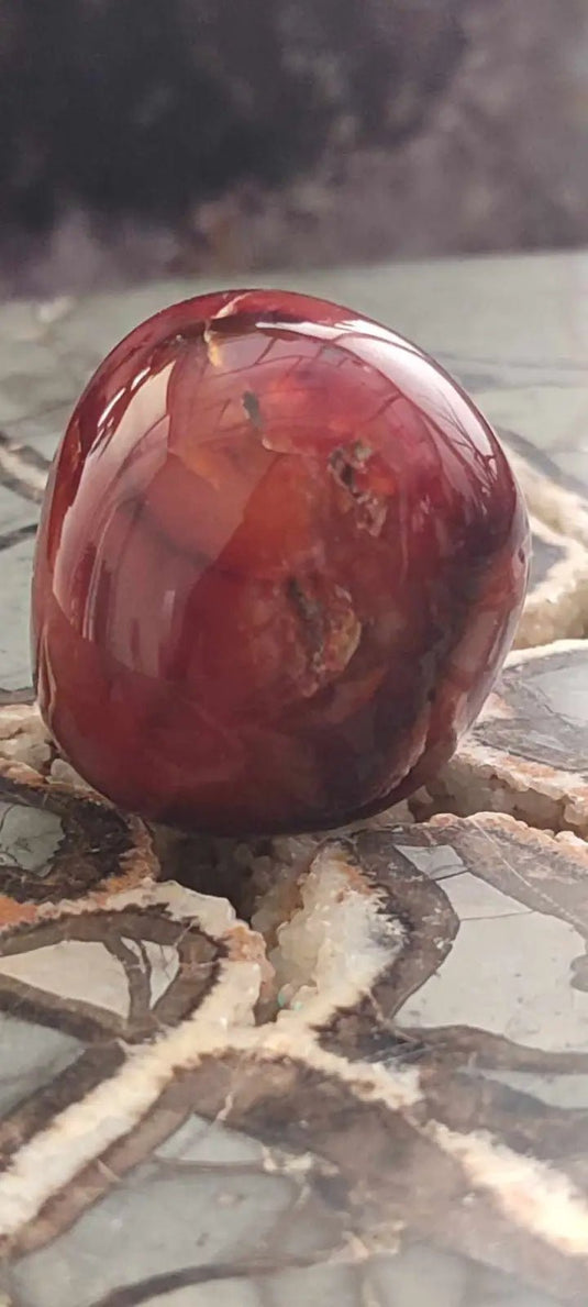 Cornaline du Brésil galet grade A++++ Cornaline galet