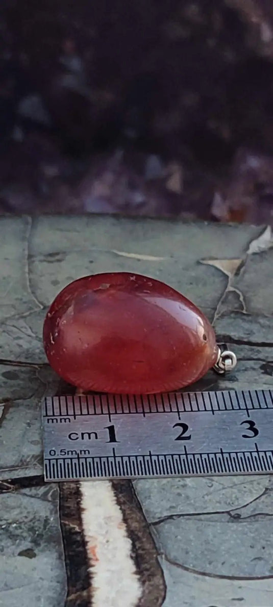 Cornaline du Brésil pendentif Grade A++++ (fourni avec cordon) Cornaline pendentif