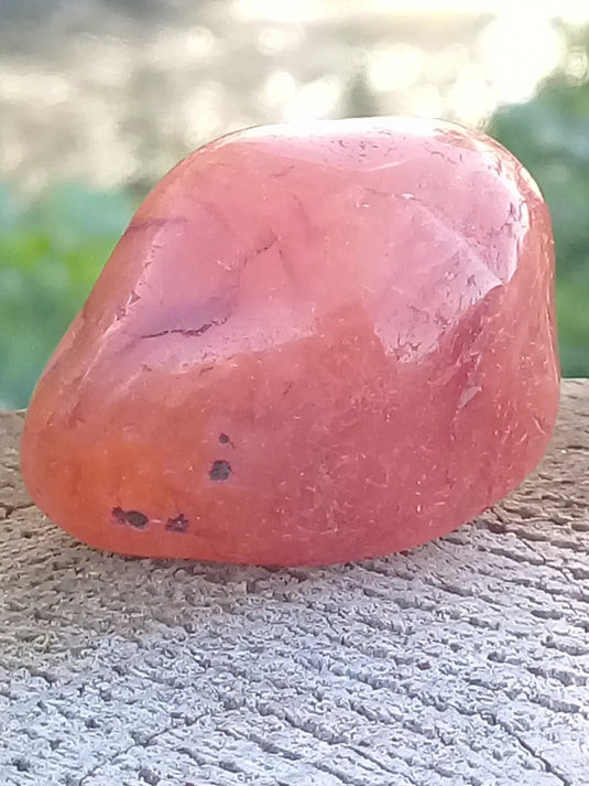 Cornaline pierre roulée Grade A ++++ Cornaline pierre roulée Dans la besace du p'tit Poucet   