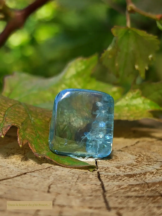 Cristal Aqua-Aura du Brésil pierre roulée Grade A++++ Cristal Aqua Aura pierre roulée